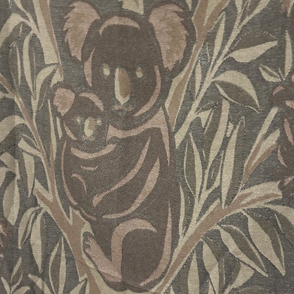 Gum Tree Koalas Blanket 2 Side FLiPSiDE Jacquard Loom Weave 100% Organic Cotton - Picture 14 of 16